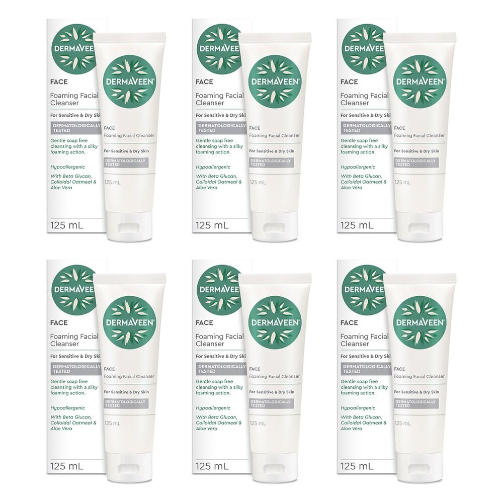 DermaVeen Foaming Facial Cleanser 125mL Pack of 6