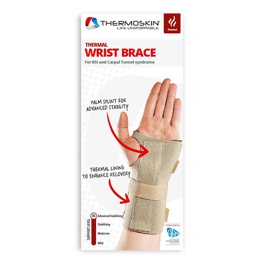 Thermoskin Thermal Wrist Brace Right Medium Beige