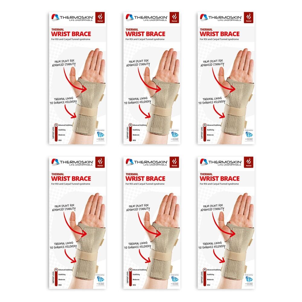 Thermoskin Thermal Wrist Brace Left Medium Beige Pack of 6