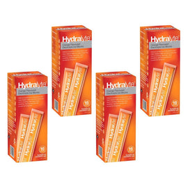 Hydralyte Orange Flavoured Electrolyte Ice Blocks 16 Pack Bundle of 4