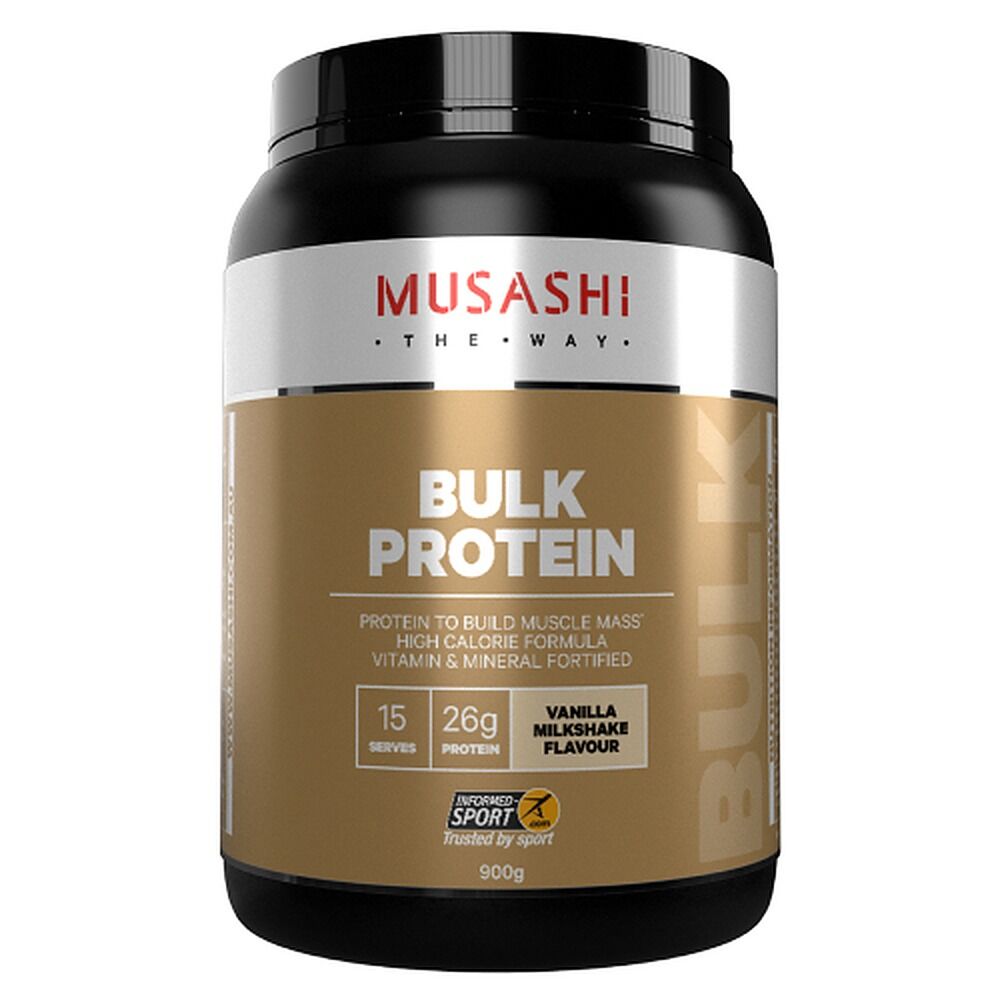 Musashi Bulk Protein Vanilla Milkshake 900g