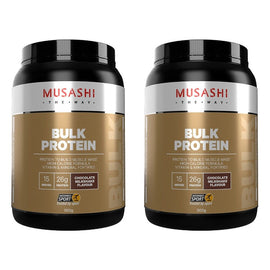 Musashi Bulk Protein Chocolate Milkshake 900g Pack of 2
