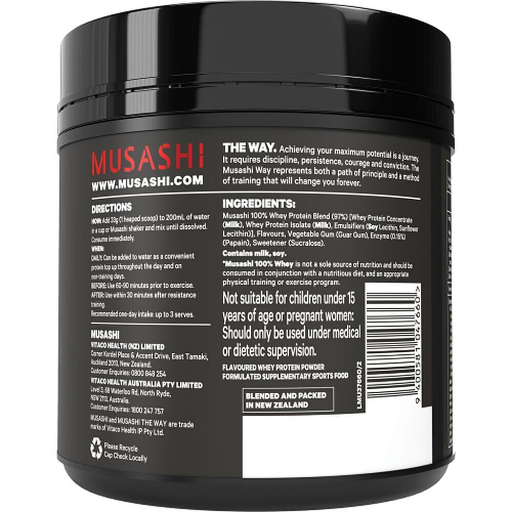 Musashi Recovery 100% Whey Vanilla 330g