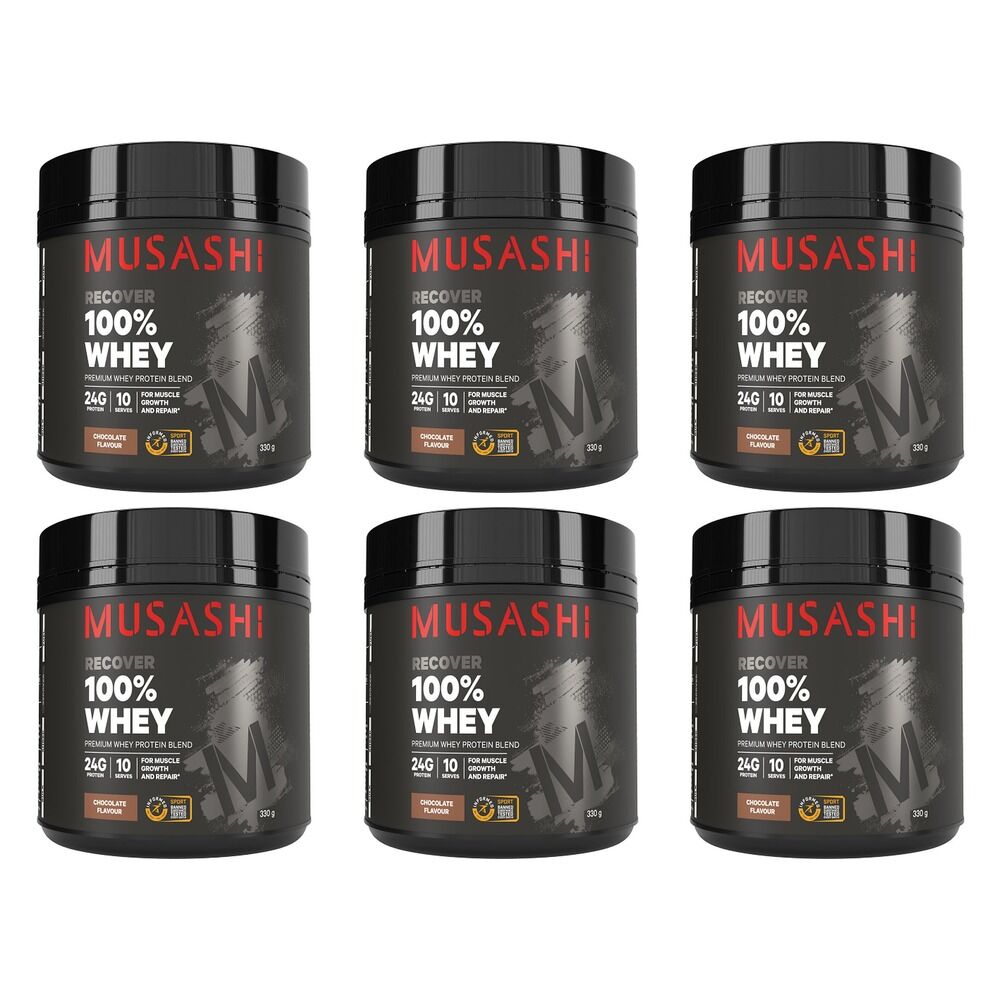 Musashi Recovery 100% Whey Chocolate 330g Pack of 6