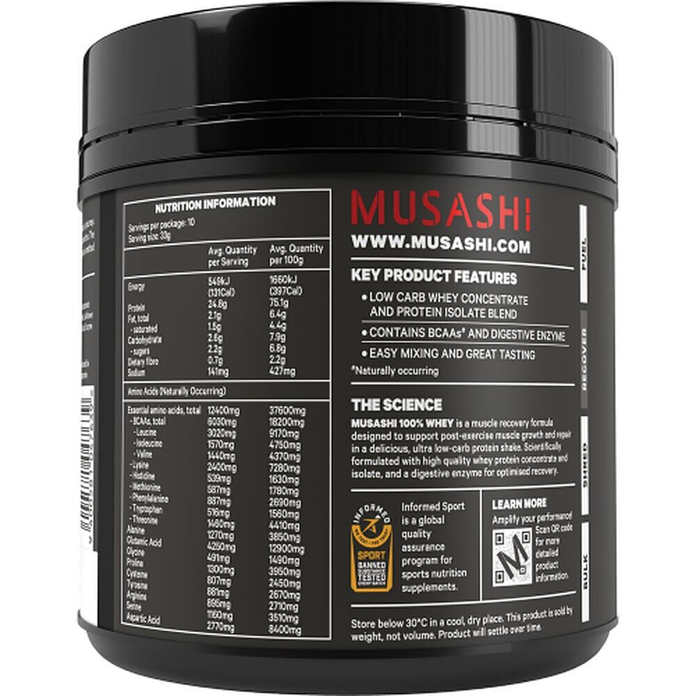 Musashi Recovery 100% Whey Chocolate 330g