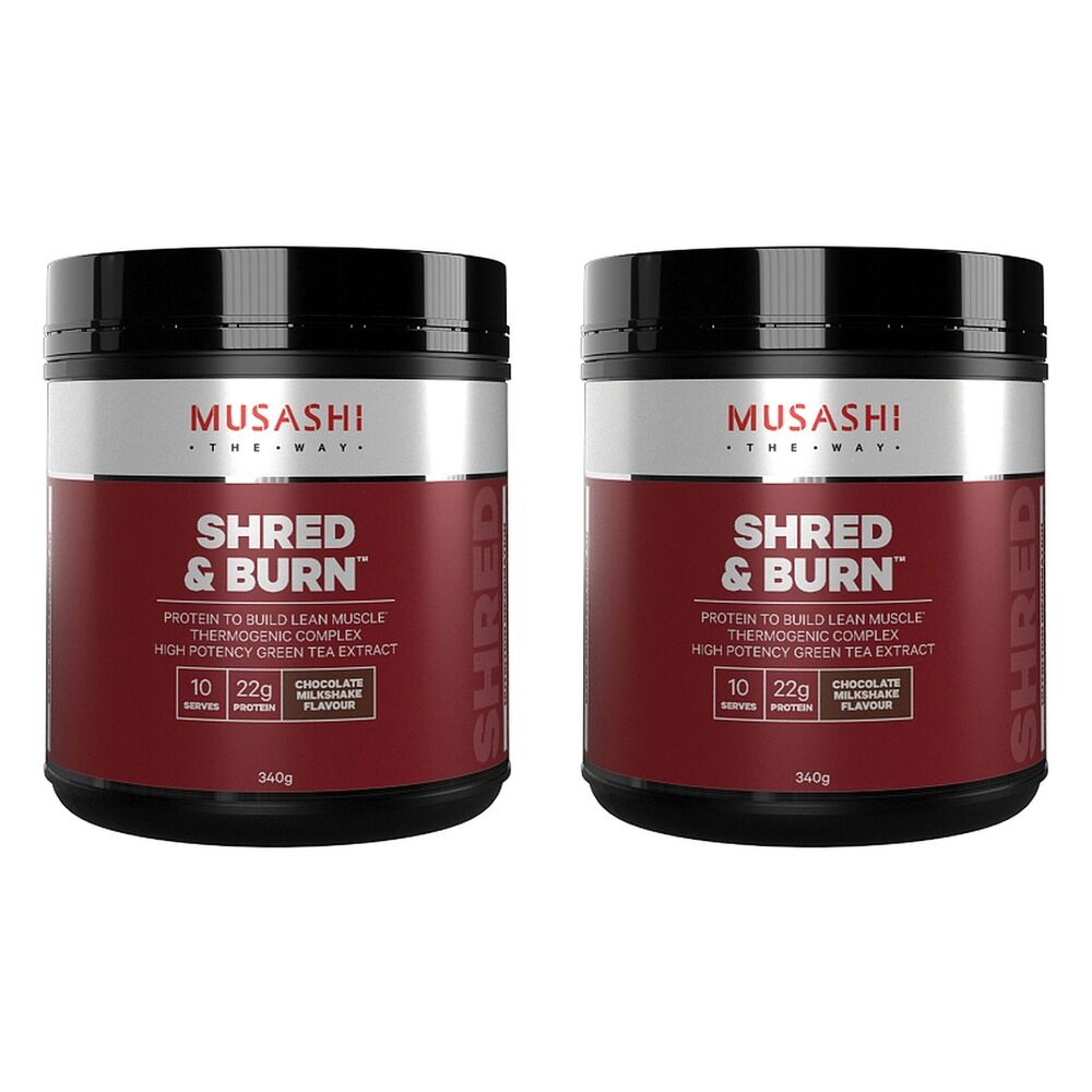 Musashi Shred & Burn Chocolate 340g Pack of 2