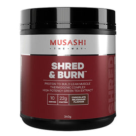 Musashi Shred & Burn Chocolate 340g