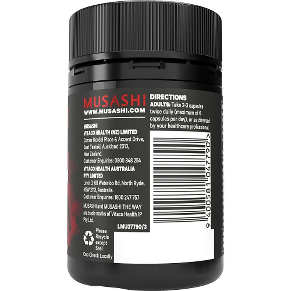 Musashi Shred Fat Metaboliser with Carnitine 60 Capsules