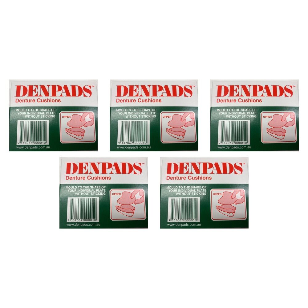 Denpads Upper Denture Cushions 5 Pack Bundle of 5