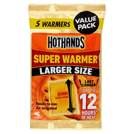 Hot Hands Super Hand & Body Warmer 5 Pack x 6