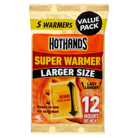 Hot Hands Super Hand & Body Warmer 5 Pack x 6