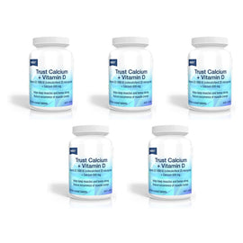 Trust Calcium + Vitamin D Tablets 120 Pack Bundle of 5