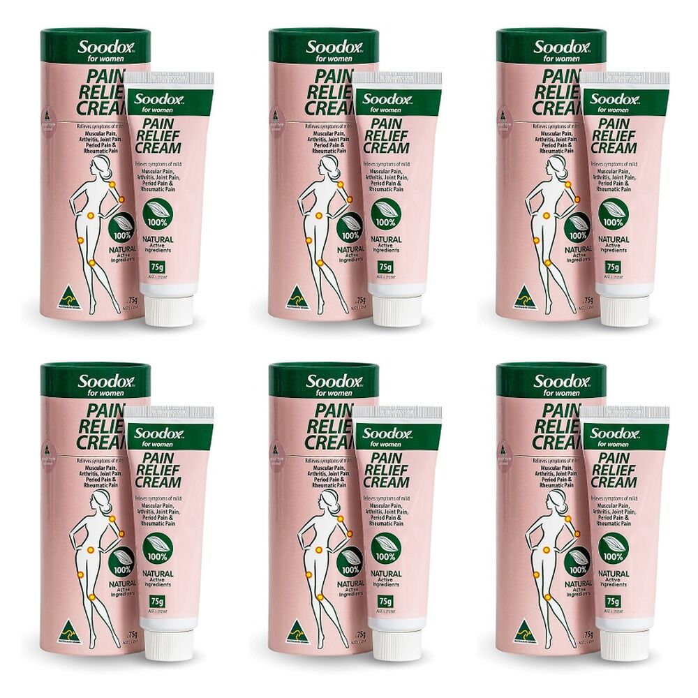 Soodox Pain Relief Cream For Women 75g Pack of 6