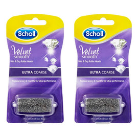 Scholl Velvet Smooth Wet & Dry Roller Head Ultra Coarse Pack of 2