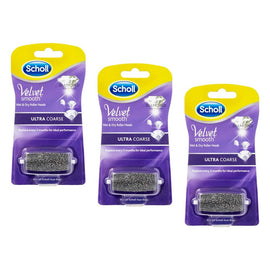 Scholl Velvet Smooth Wet & Dry Roller Head Ultra Coarse Pack of 3