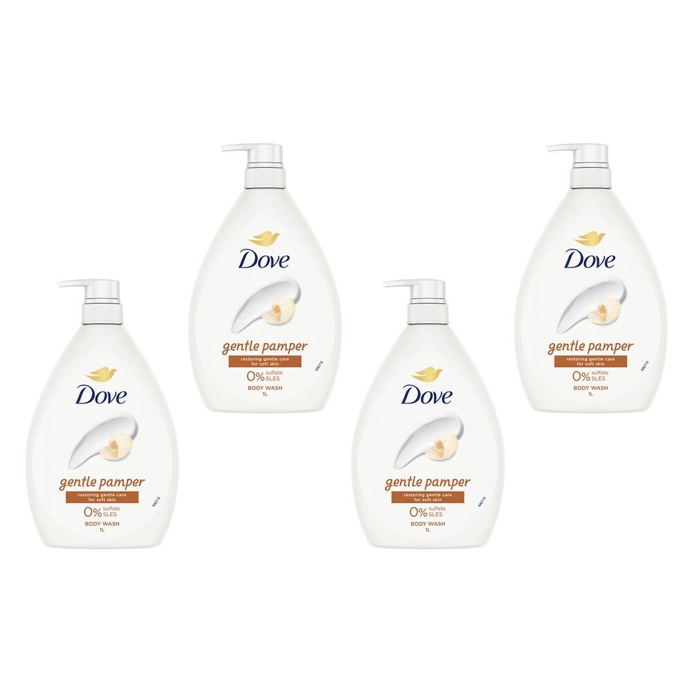 Dove Gentle Pamper Body Wash 1L Pack of 4