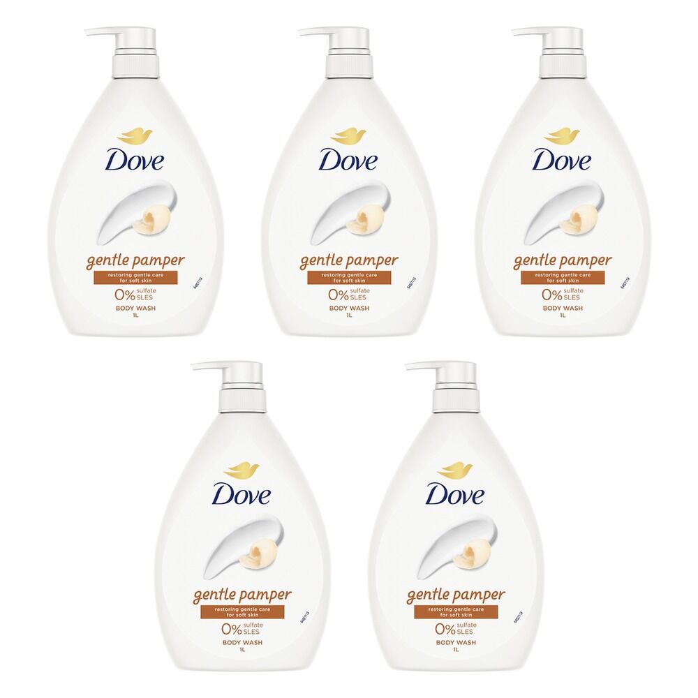 Dove Gentle Pamper Body Wash 1L Pack of 5