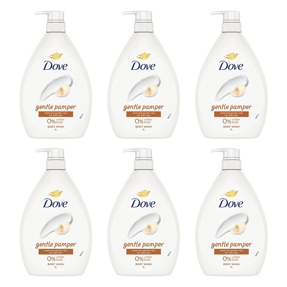 Dove Gentle Pamper Body Wash 1L Pack of 6