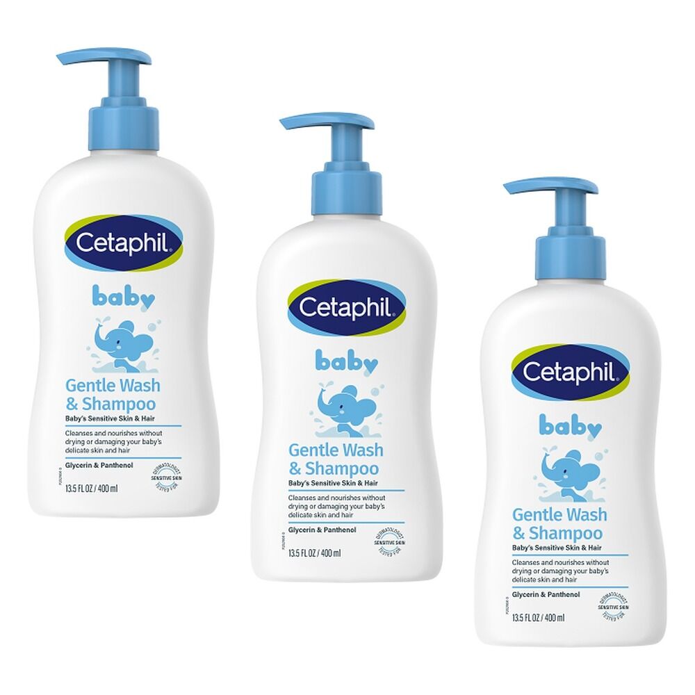 Cetaphil Baby Gentle Wash & Shampoo 400mL Pack of 3