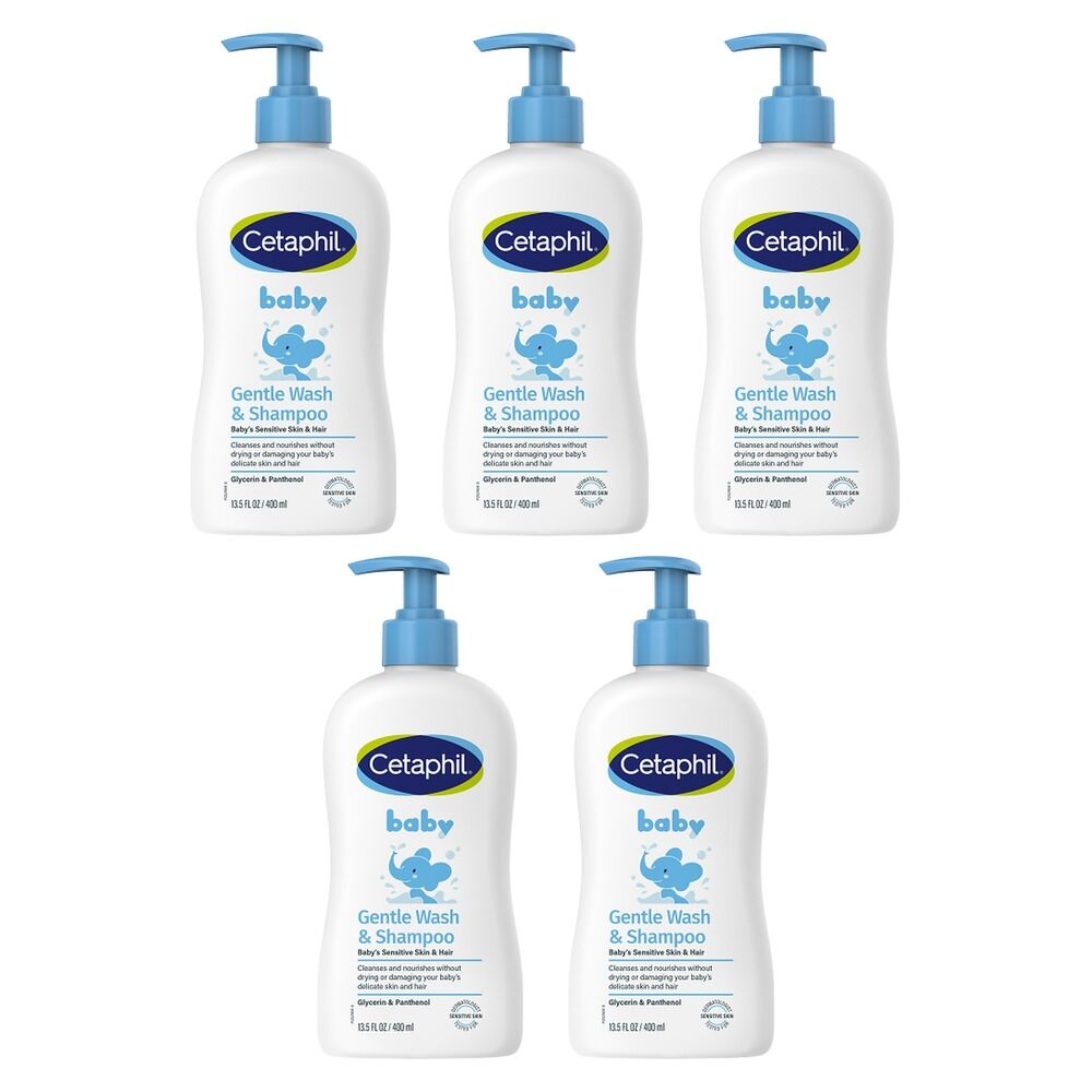 Cetaphil Baby Gentle Wash & Shampoo 400mL Pack of 5