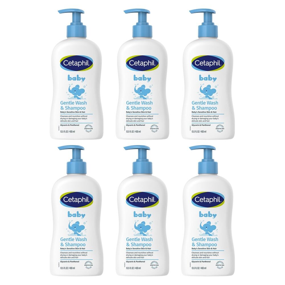 Cetaphil Baby Gentle Wash & Shampoo 400mL Pack of 6