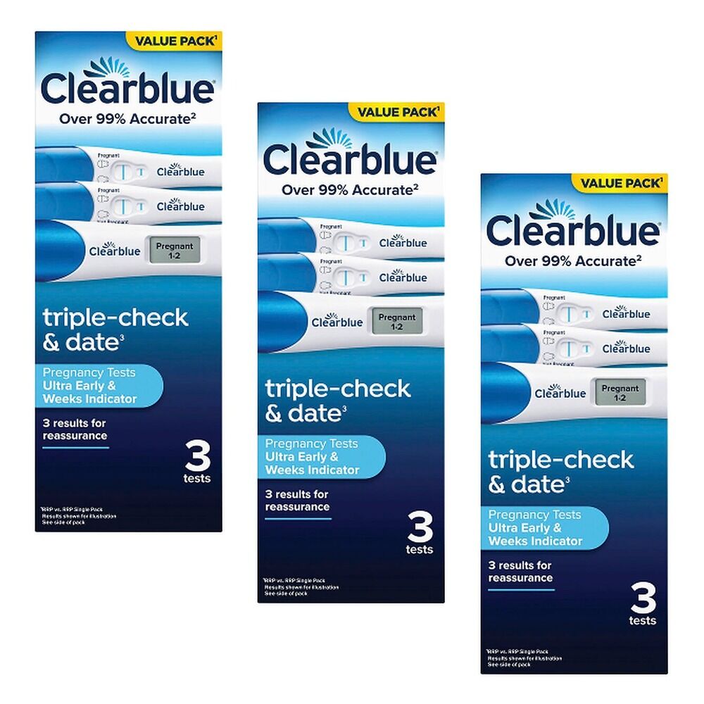 Clearblue Ultra Early & Weeks Indicator 3 Pack Bundle of 3