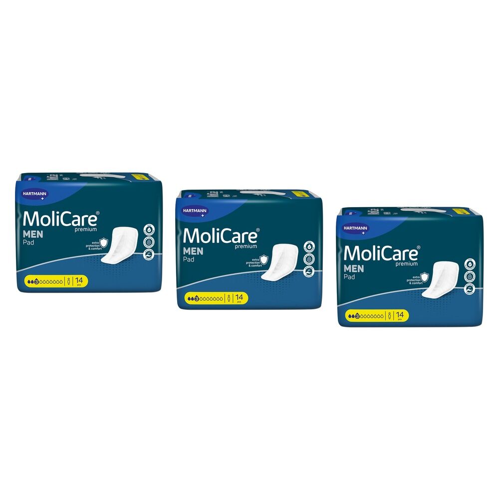 MoliCare Premium Men Pad 3 Drops 14 Pack x 12 Bundle of 3