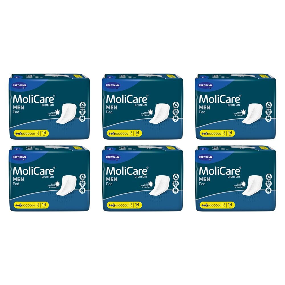 MoliCare Premium Men Pad 3 Drops 14 Pack x 12 Bundle of 6