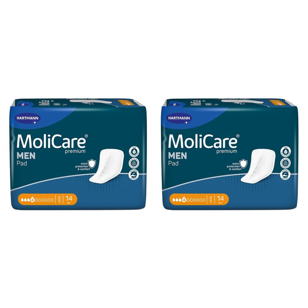 MoliCare Premium Men Pad 4 Drops 14 Pack x 12 Bundle of 2