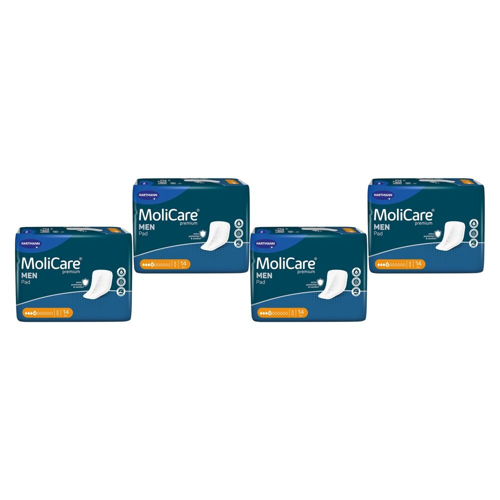 MoliCare Premium Men Pad 4 Drops 14 Pack x 12 Bundle of 4