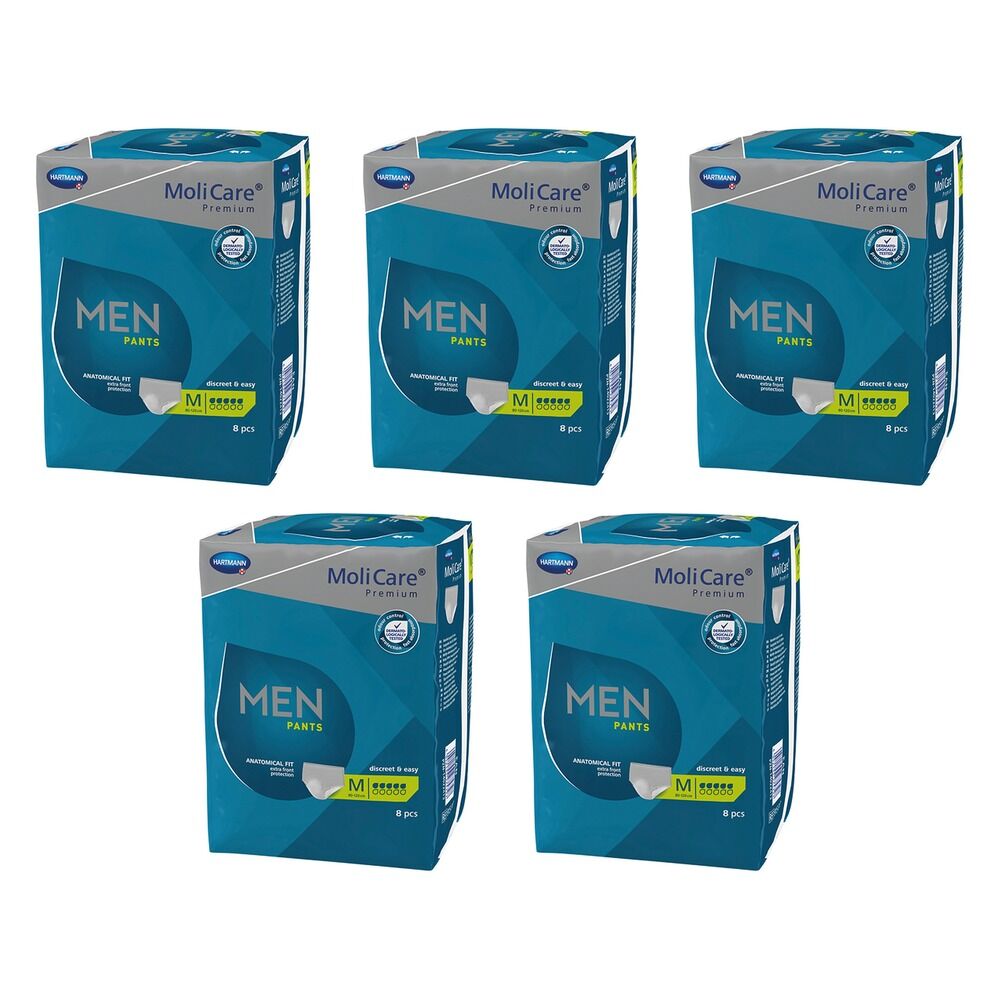 MoliCare Premium Men Pants 5 Drop Medium 8 Pack Bundle of 5
