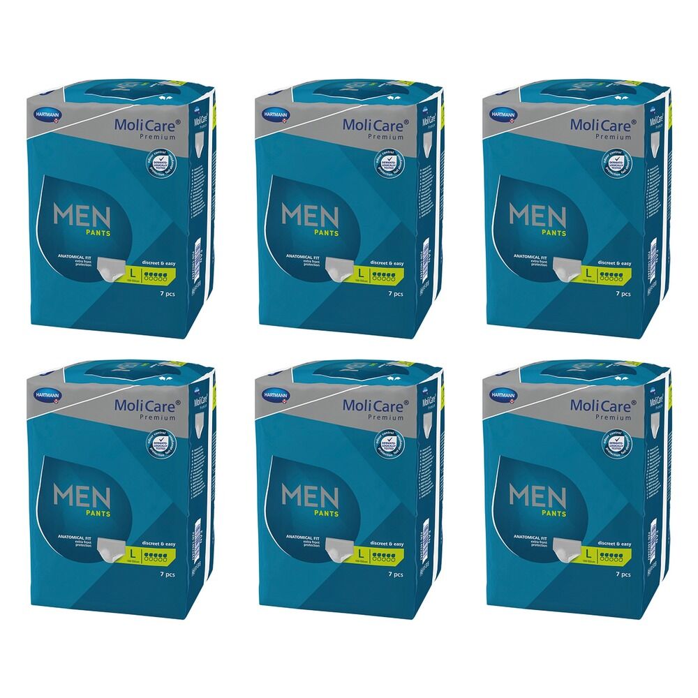 MoliCare Premium Men Pants 5 Drop Large 7 Pack x 4 Bundle of 6
