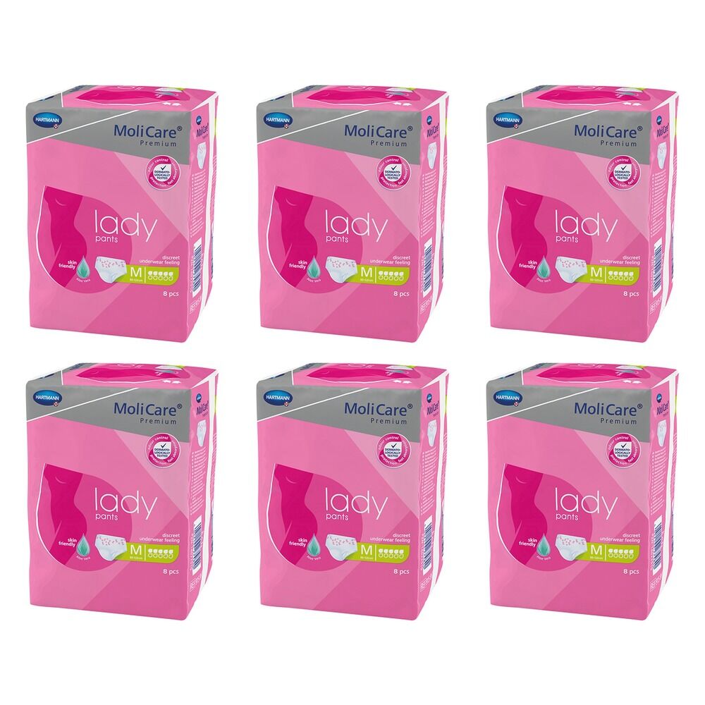 MoliCare Premium Lady Pants 5 Drop Medium 8 Pack x 8 Bundle of 6