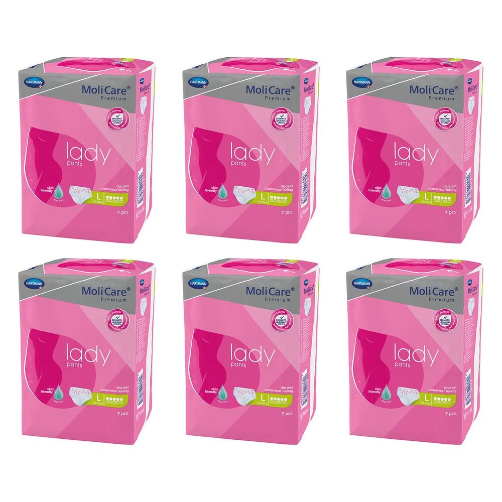 MoliCare Premium Lady Pants 5 Drop Large 7 Pack x 8 Bundle of 6