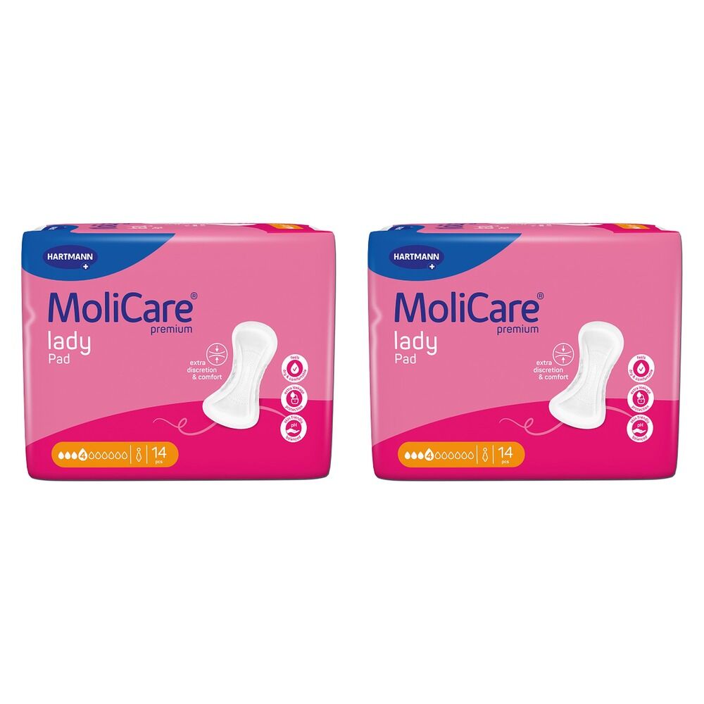 MoliCare Premium Lady Pad 4 Drops 14 Pack x 12 Bundle of 2