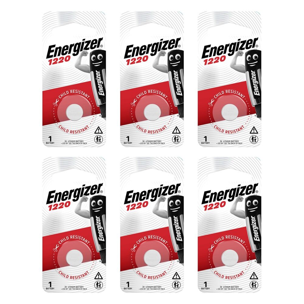 Energizer ECR1220 Lithium Coin Battery Pack of 6