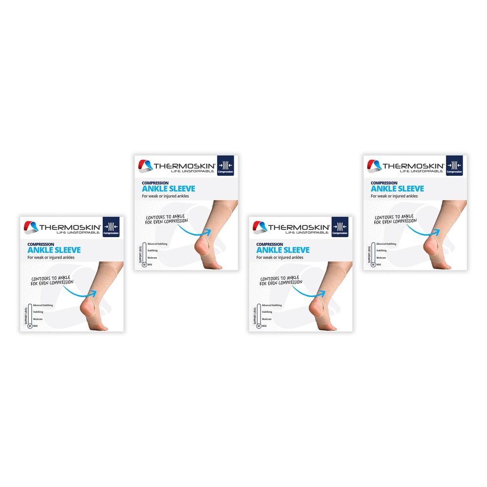 Thermoskin Ankle Sleeve Small Beige Pack of 4