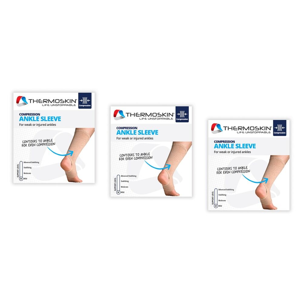 Thermoskin Ankle Sleeve Medium Beige Pack of 3