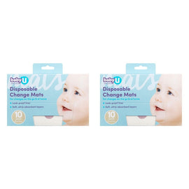 Baby U Disposable Change Mats 10 Pack Bundle of 2