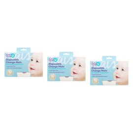 Baby U Disposable Change Mats 10 Pack Bundle of 3