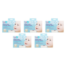 Baby U Disposable Change Mats 10 Pack Bundle of 5
