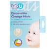 Baby U Disposable Change Mats 10 Pack