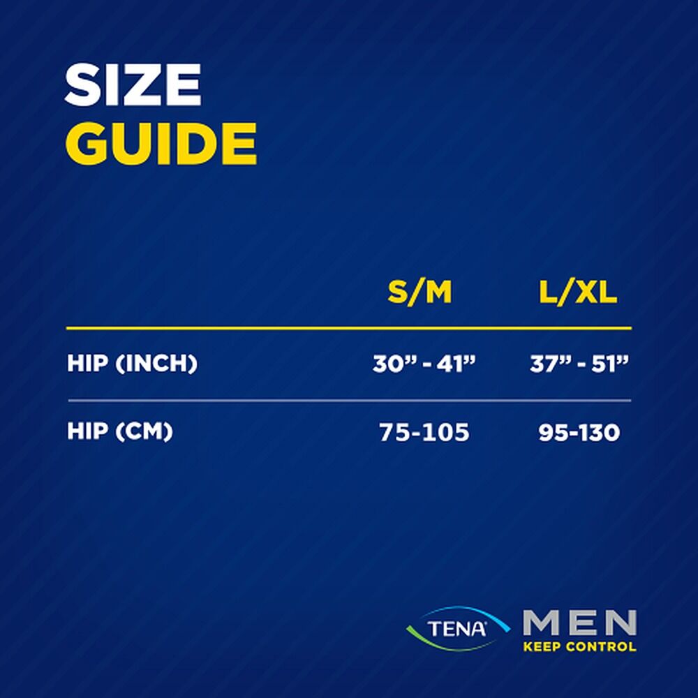 Tena Men Active Fit Pants Plus Blue L/XL 8 Pack x 2