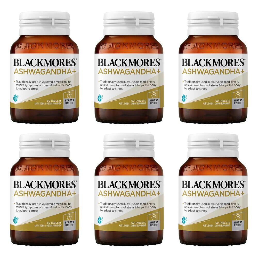 Blackmores Ashwagandha+ 60 Tablets Pack of 6