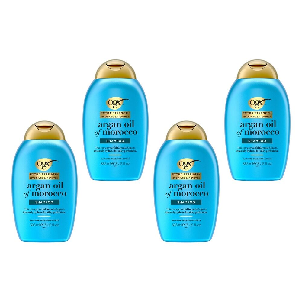 OGX Hydrate & Repair+ Argan Oil of Morocco Shampoo Extra Strength Pack of 4