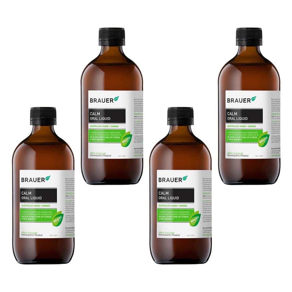 Brauer Calm Oral Liquid 500mL Pack of 4