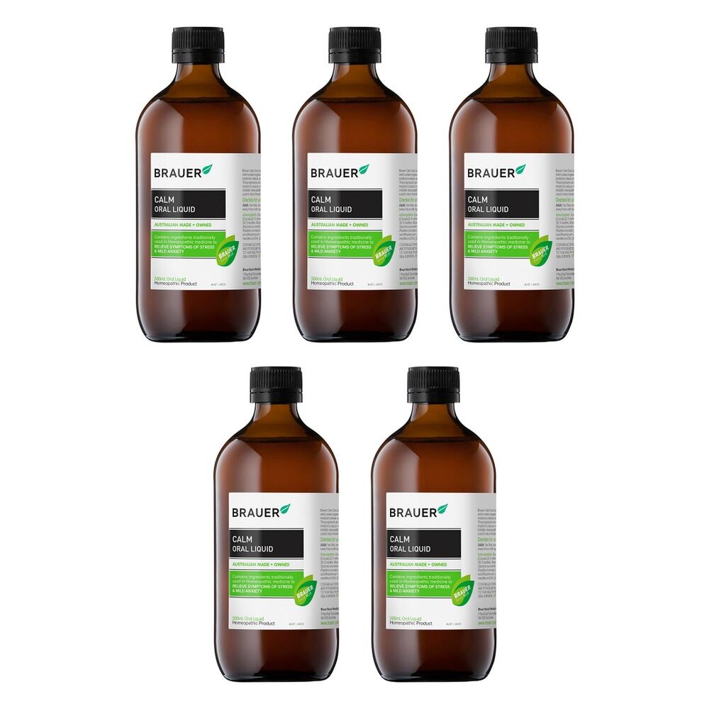 Brauer Calm Oral Liquid 500mL Pack of 5