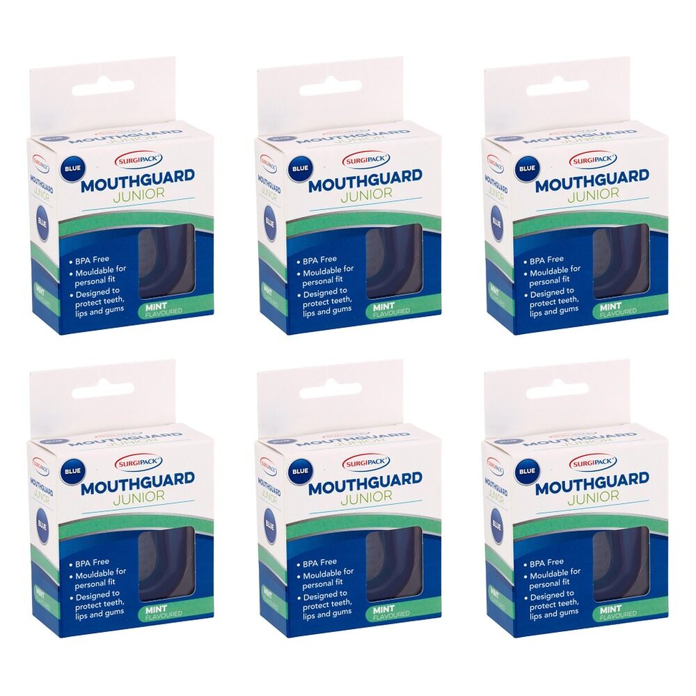 SurgiPack Mouthguard Junior Blue Pack of 6