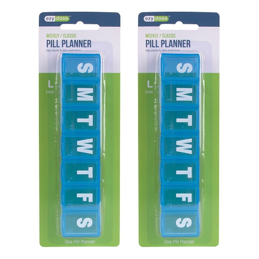 Ezy Dose 7 Day Pill Reminder Large Pack of 2