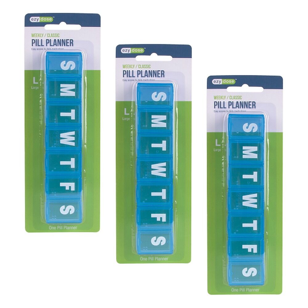 Ezy Dose 7 Day Pill Reminder Large Pack of 3